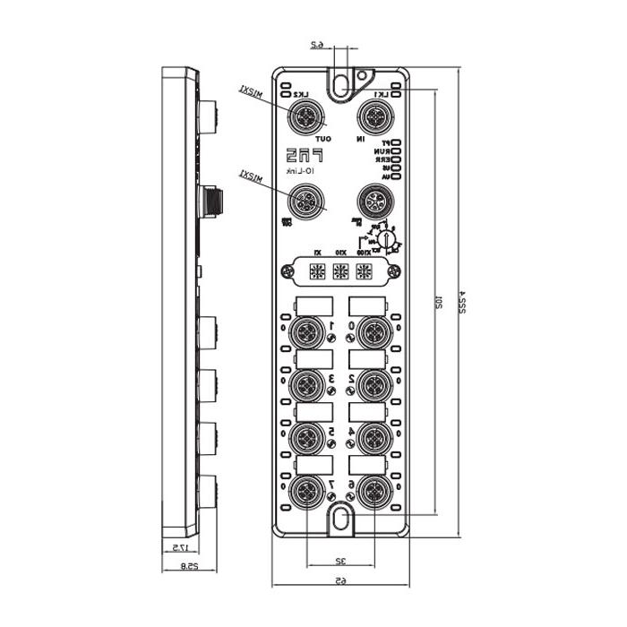 Support EtherCAT protocol、8 ports、IO-Link Master、 Class B、006B51