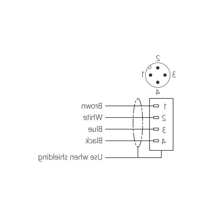 M12 4Pin、Male、Flanged connector、Board rear mount、Welding installation、64SB61H