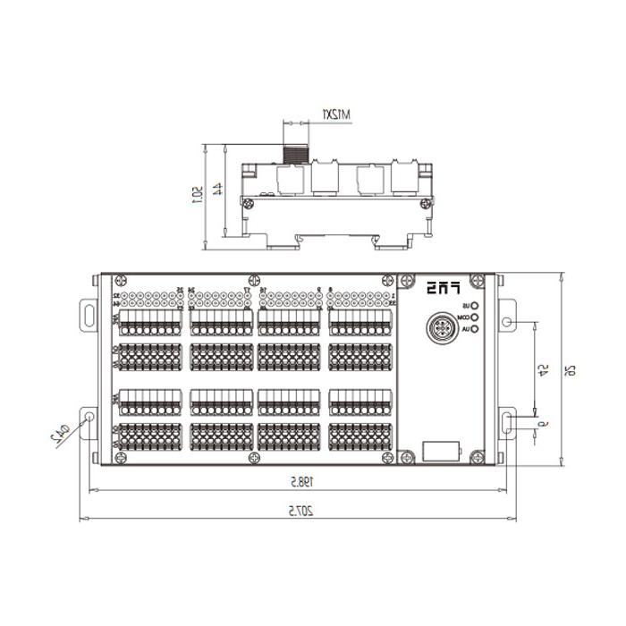 IP20、IO-Link Hub、NPN、64DI/DO adaptive、Class B、Terminal module、009C71